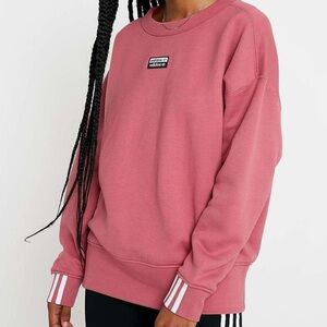 Adidas Vocals Crewneck Sweatshirt Coral Pink Size Medium Streetwear Cozy